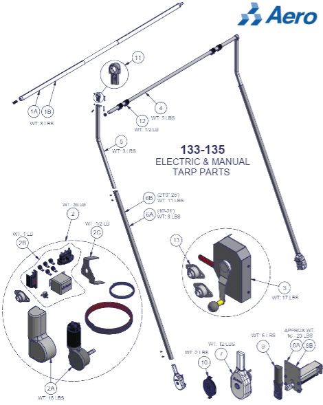 Beau-Roc Ensemble AERO pour systeme de toile électrique